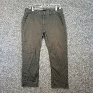 KR3W Krew Klassic Denim‎ Chino Pants Mens 32 Olive Green Raw Hem Skate Stretch